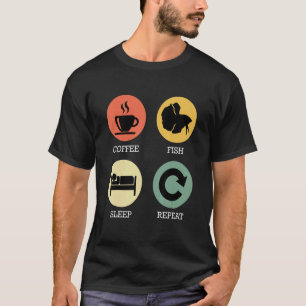 Aquarium Aquarist Eat Sleep Fish Repeat Aquarianer T-Shirt