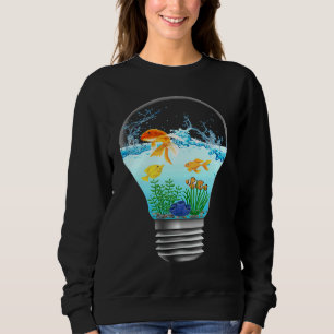 Aquarium aquarium in a light bulb sweatshirt