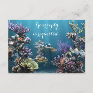 Aquarium Bat Mitzvah RSVP Card