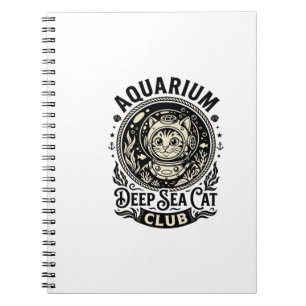 Aquarium Deep Sea Cat Funny Cat Graphic - Aquarium Notebook