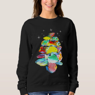 Aquarium Fish Christmas Tree Cichlids Gouramis Flo Sweatshirt