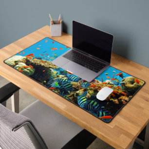 Aquarium fish desk mat