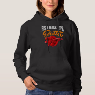 Aquarium Fish Make Life Betta Goldfish Aquarist Th Hoodie