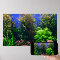 Fish tank aquarium poster, Zazzle