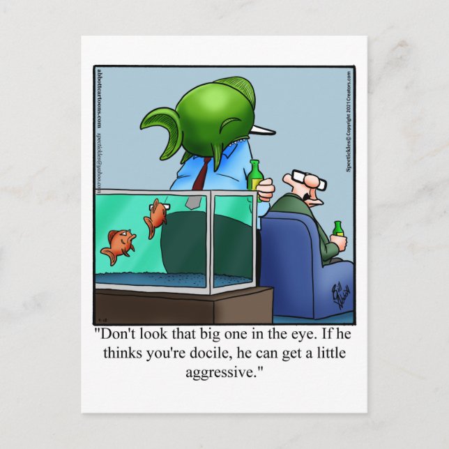 Aquarium Humour Postcard "Spectickles" (Front)
