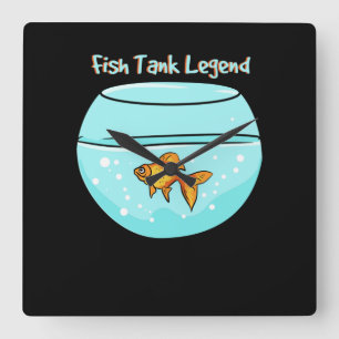 Aquarium Keeper - Fish Tank Legend Square Wall Clock