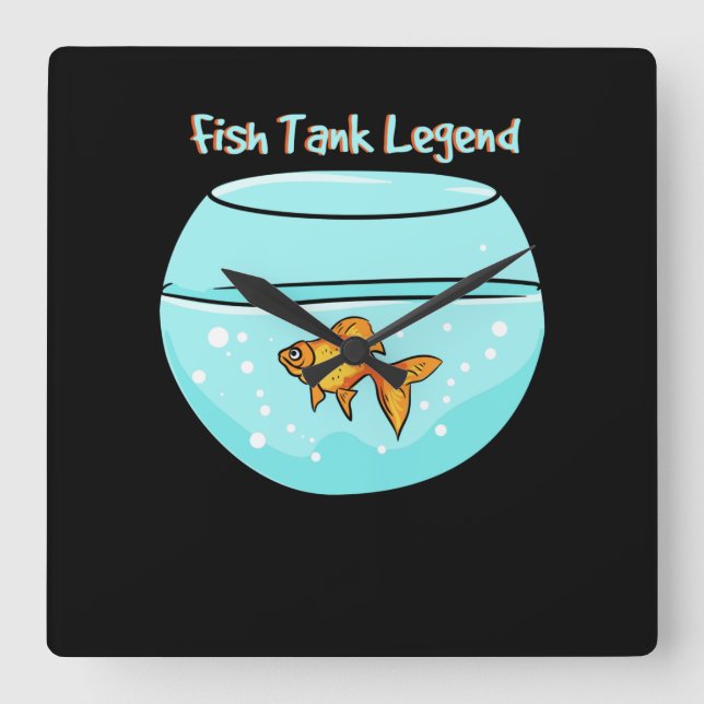 Aquarium Keeper - Fish Tank Legend Square Wall Clock (Front)