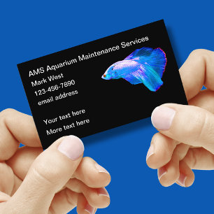 Aquarium Maintenance And Services Business Cards