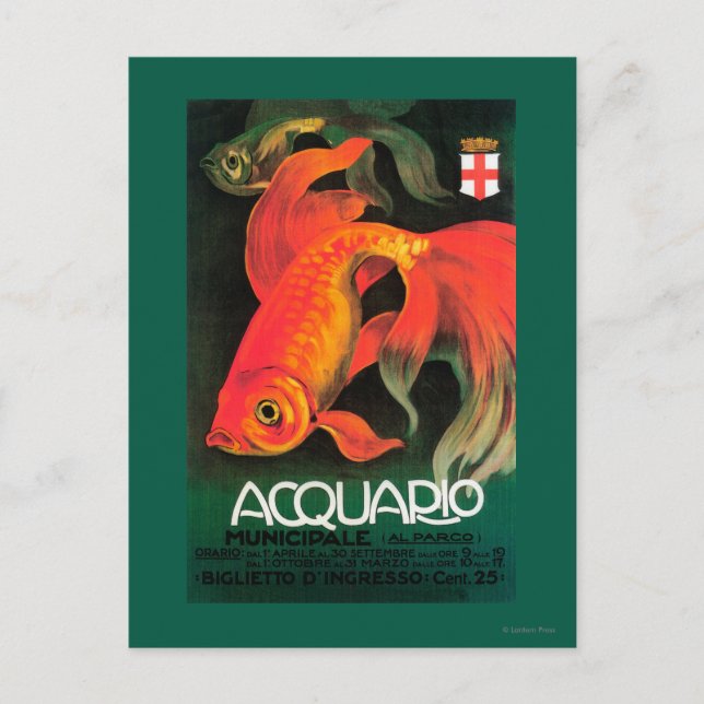 Aquarium & Municipal Park Promotional Poster Postcard (Front)