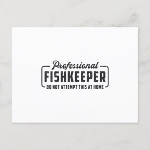 Aquarium Professional Fishkeeper Retro Aquarist Postcard