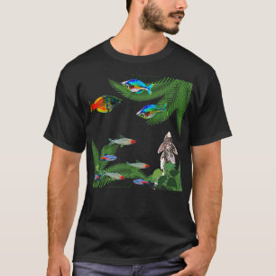 Aquarium Rainbow Fish Tetras Pleco Community Fish  T-Shirt