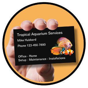 Aquarium Services Professional Business Card