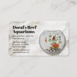 aquarium store business card