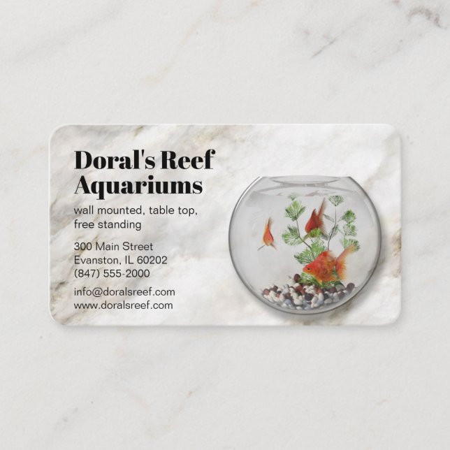 aquarium store business card (Front)