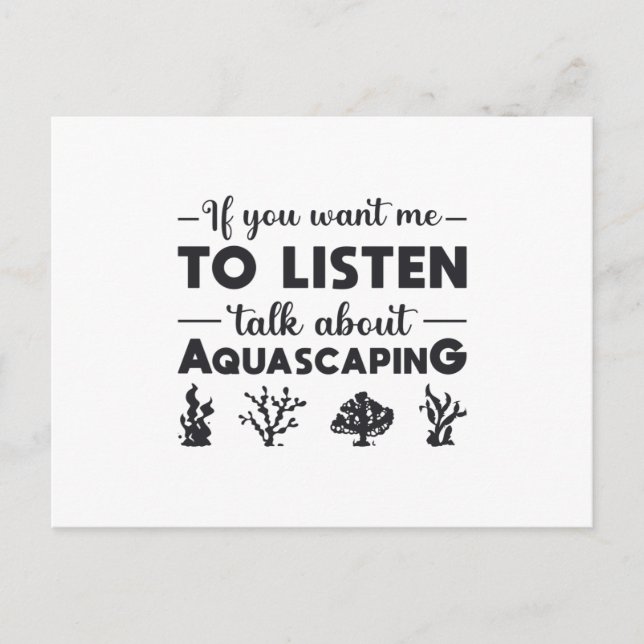 Aquarium Talk About Aquascaping Fish Aquarist Postcard (Front)