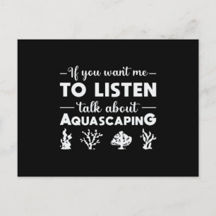 Aquarium Talk About Aquascaping Funny Aquarist Postcard