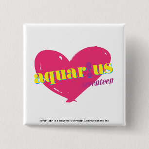 Aquarius 15 Cm Square Badge