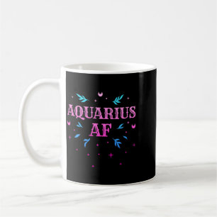 Aquarius Af _ Pink Aquarius Astrology Sign Coffee Mug