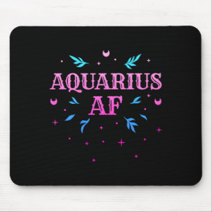 Aquarius Af _ Pink Aquarius Astrology Sign Mouse Pad