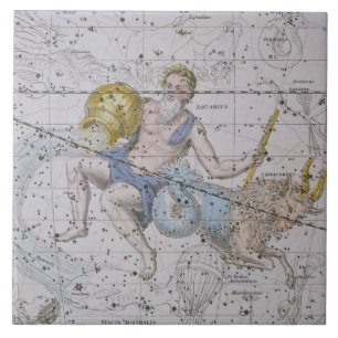 Aquarius and Capricorn, from 'A Celestial Atlas', Tile