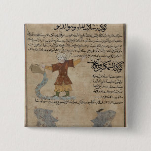 Aquarius and Pisces 15 Cm Square Badge