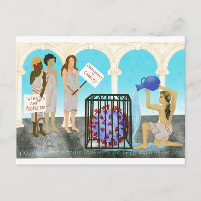 Aquarius and the Virus Postcard (Front)