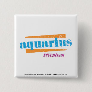 Aquarius Aqua 15 Cm Square Badge