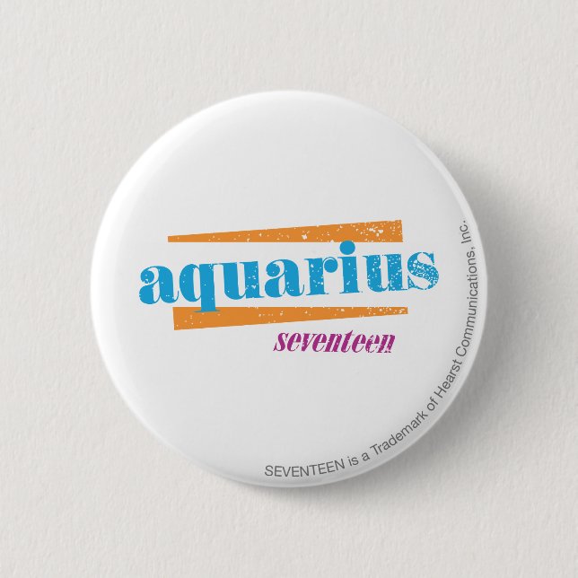 Aquarius Aqua 6 Cm Round Badge (Front)