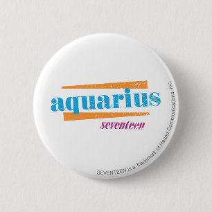 Aquarius Aqua 6 Cm Round Badge