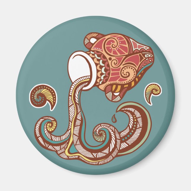 Aquarius Astrological Sign Magnet (Front)