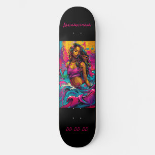 Aquarius Astrology Grafitti Personalise Skateboard