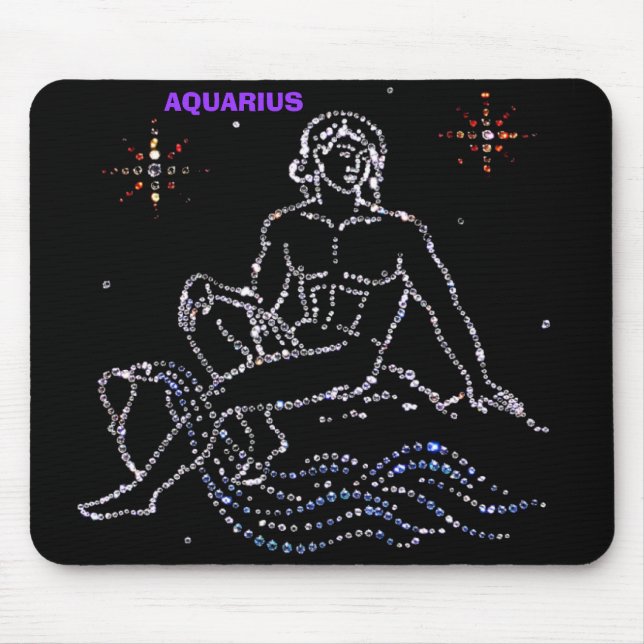 Aquarius Astrology Mousepad (Front)