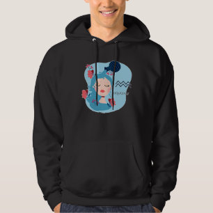 Aquarius Astrology Sign Aquarius Zodiac Sign Water Hoodie