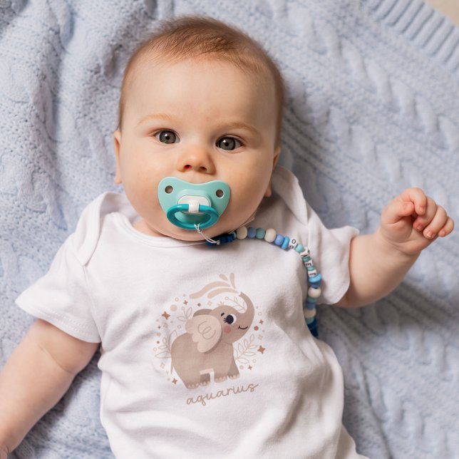 Aquarius Baby: "Water Bearer's Cosmic Cuteness" Baby Bodysuit (Creator Uploaded)