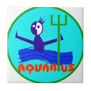 Aquarius Badge Ceramic Tile