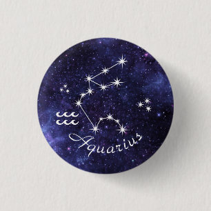 Aquarius Badge, Zodiac Horoscope Badge