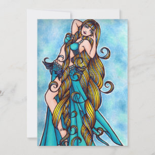 Aquarius Belly Dancer Invitation
