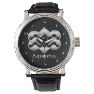 Aquarius Birth Sign Celtic Knot Zodiac Wrist Watch
