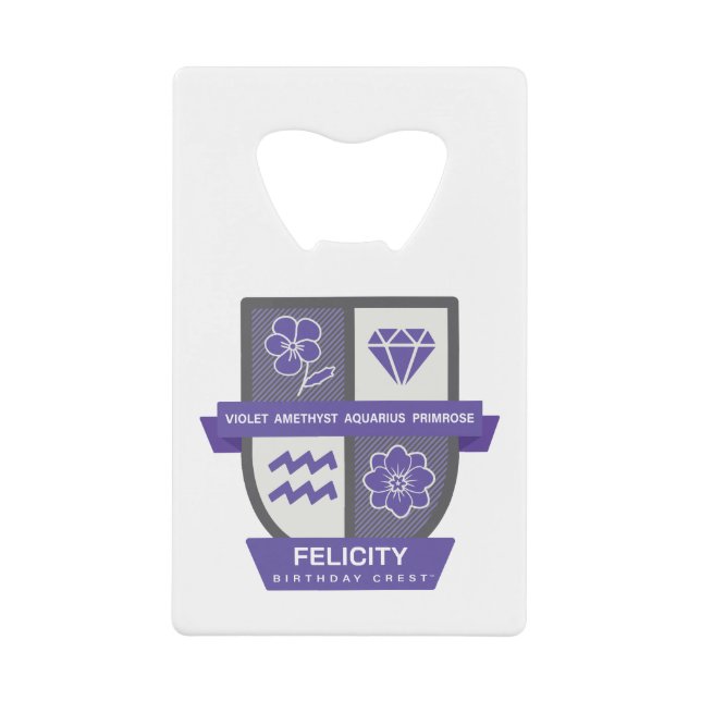 Aquarius Birthday Crest™ for February 1-18 Jewelry (Front)