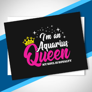Aquarius Birthday Queen Astrology January February Postcard