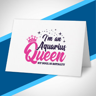 Aquarius Birthday Queen Astrology Zodiac Sign Soul Card