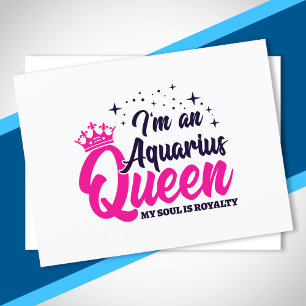 Aquarius Birthday Queen Astrology Zodiac Sign Soul Postcard