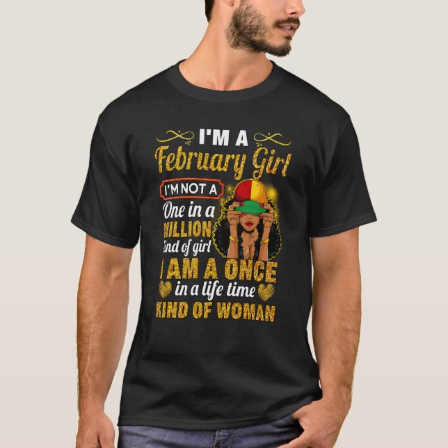 Aquarius Black History Month February Birthday Que T-Shirt (Front)