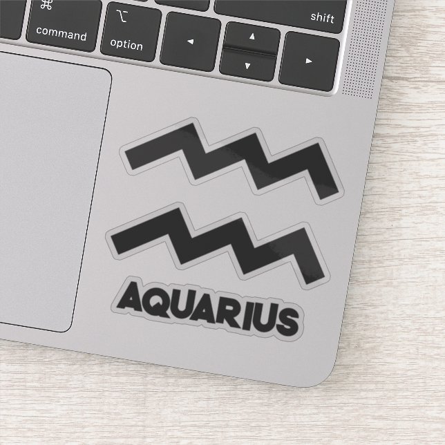 Aquarius Bold Zodiac Sign Horoscope Custom Text (Detail)