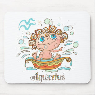 Aquarius Cartoon Baby Mouse Pad