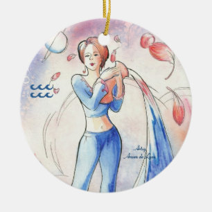 Aquarius Ceramic Ornament