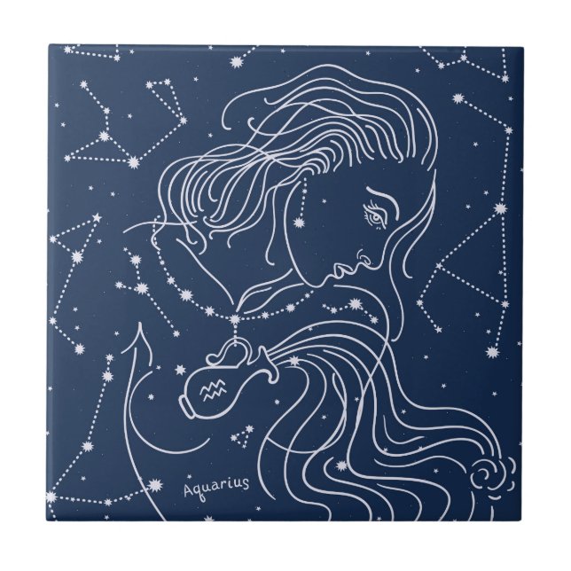 Aquarius Ceramic Tile (Front)