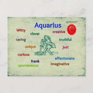 Aquarius characteristics zodiac card