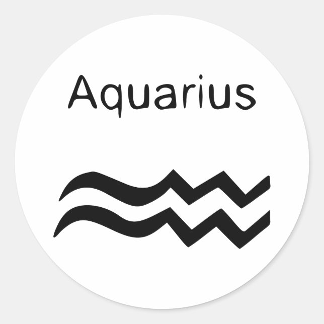 Aquarius Classic Round Sticker (Front)