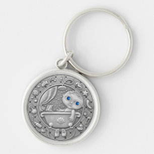 Aquarius Coin key chain
